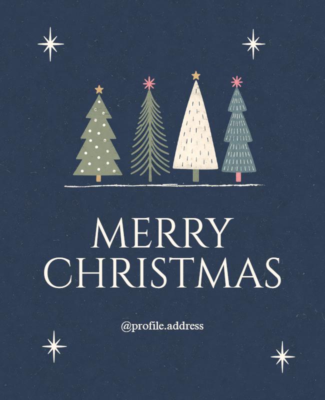 Merry Christmas Greeting Poster Template