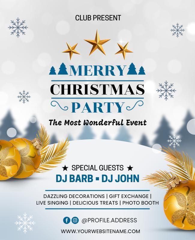 Merry Christmas Party Event Flyer Template