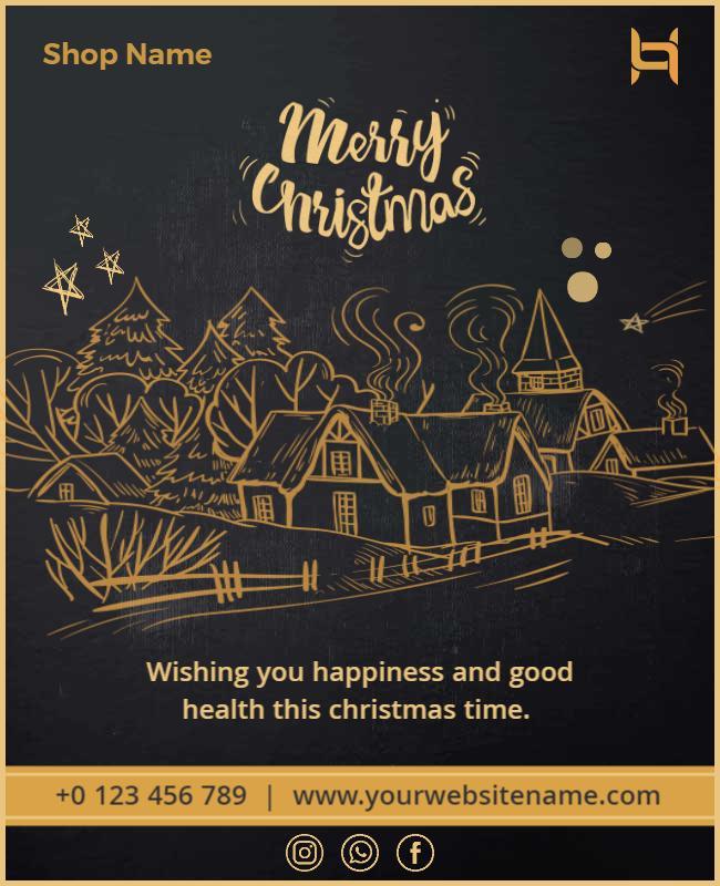 Merry Christmasflyer Design Template