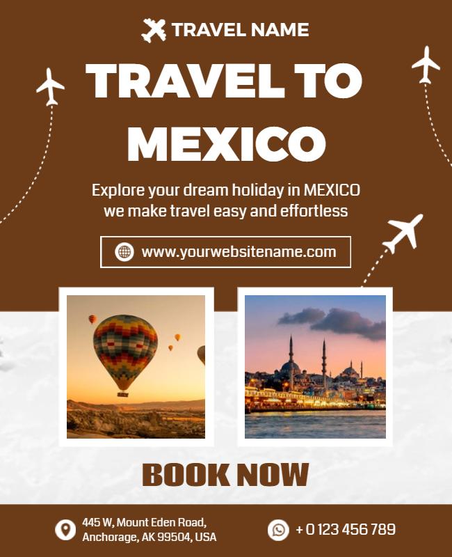 Mexican Adventure Travel Promotion Flyer Template