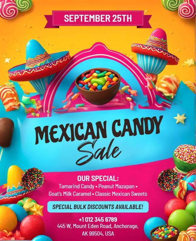 Mexican Candy Sale Promotional Flyer Template