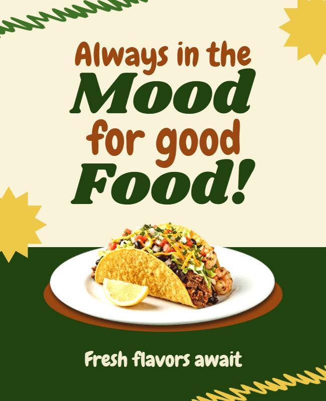 Mexican Cuisine Promotion Food Poster Template