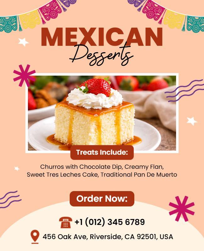 Mexican Dessert Promotion Flyer Template