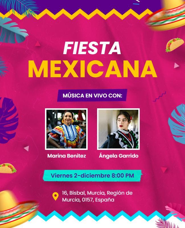 Mexican Fiesta Live Music Event Flyer Template