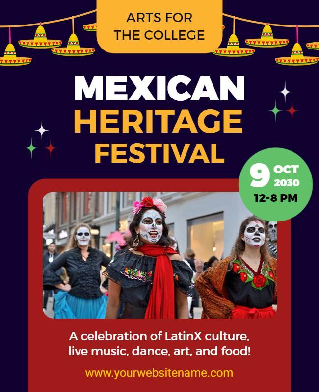 Mexican Heritage Festival Celebration Flyer Template