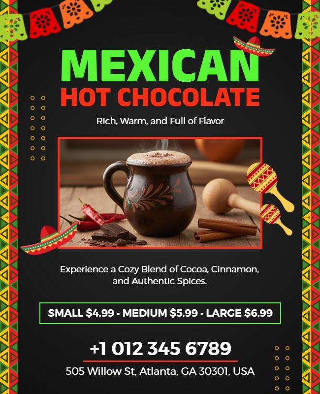 Mexican Hot Chocolate Promotion Flyer Template