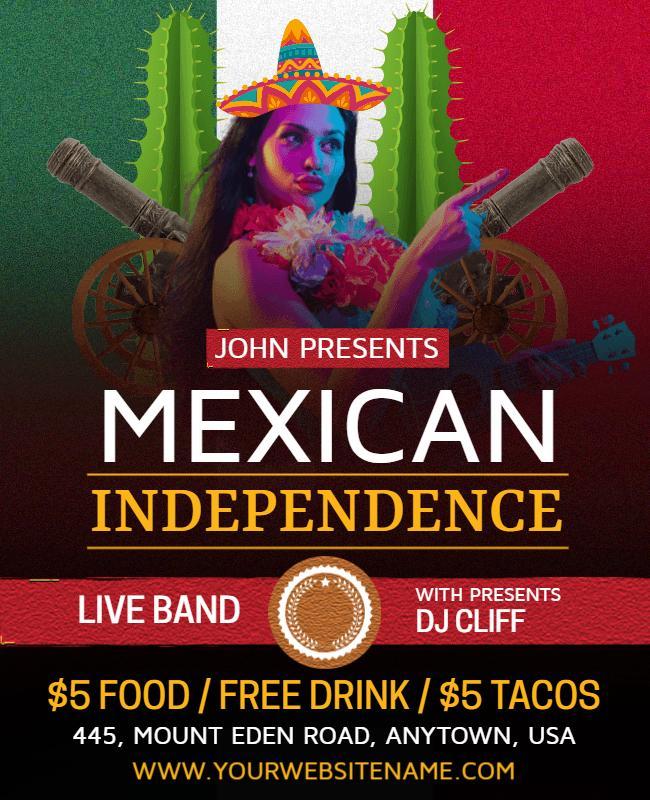 Mexican Independence Celebration Event Flyer Template