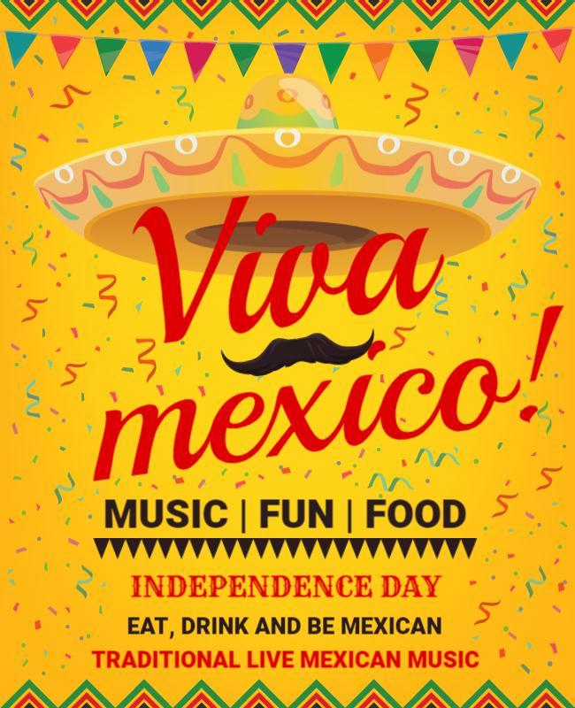 Mexican Independence Day Celebration Flyer Template