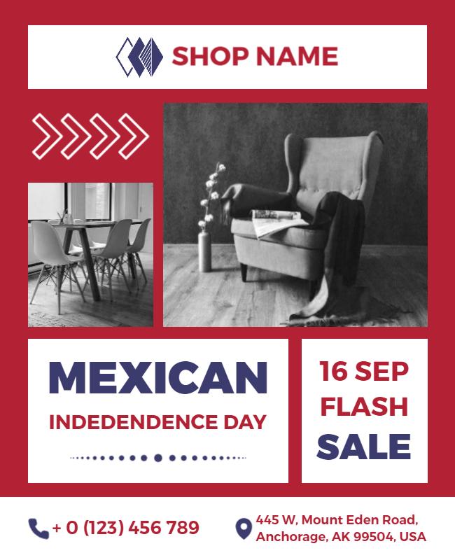 Mexican Independence Day Flash Sale Flyer Template