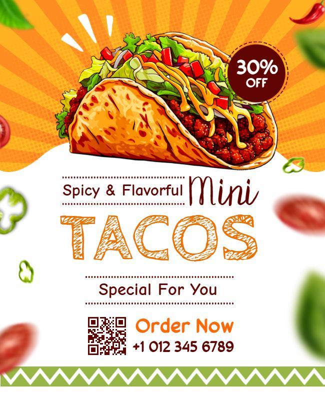 Mexican Mini Tacos Promotion Flyer Template