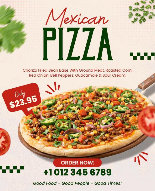 Mexican Pizza Promotion Flyer Template