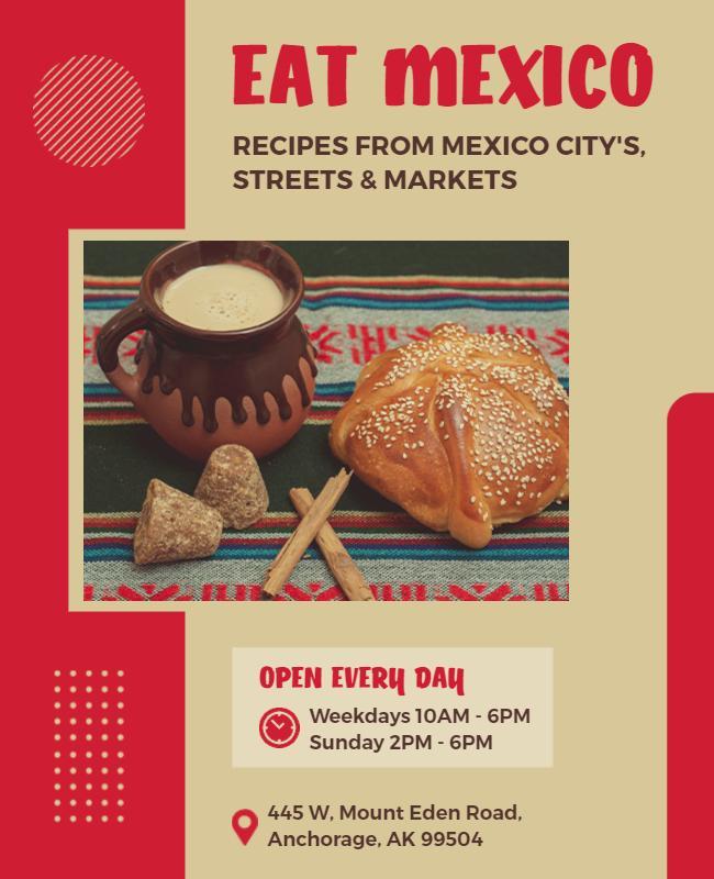 Mexican Street Food Experience Flyer Template