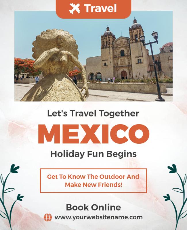 Mexico Travel Adventure Promotion Flyer Template