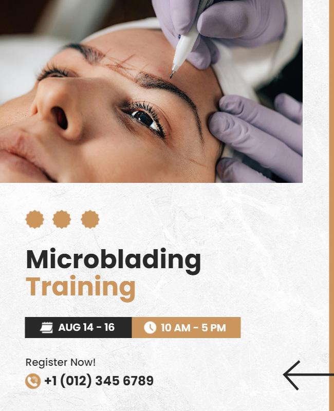 Microblading Skills Development Training Flyer Template