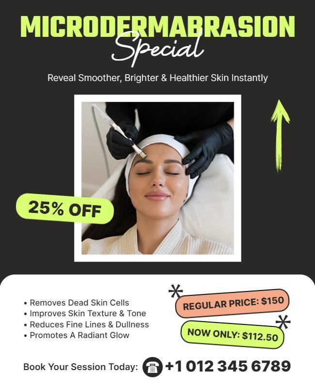 Microdermabrasion Skin Treatment Promotion Flyer Template
