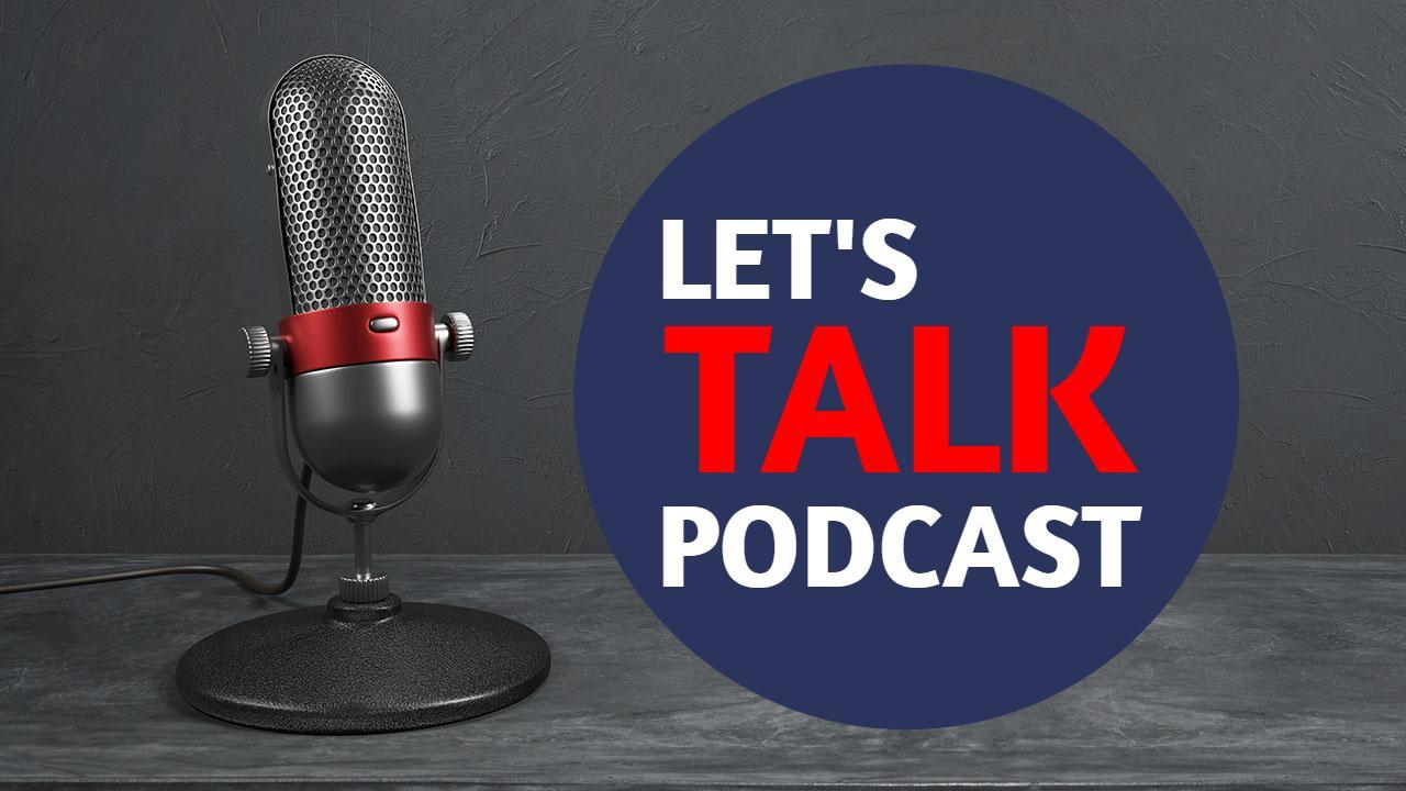 Microphone Discussion Let's Talk Podcast YouTube Thumbnail Template