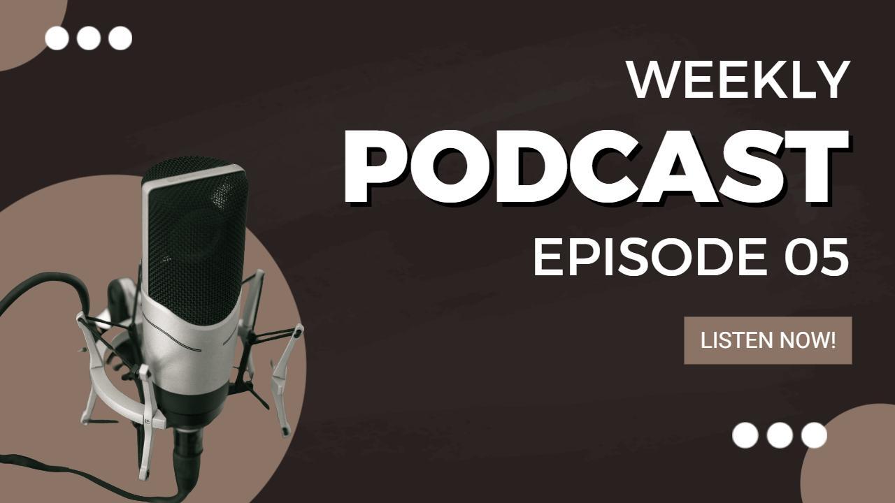 Microphone Highlight Weekly Podcast Episode YouTube Thumbnail Template