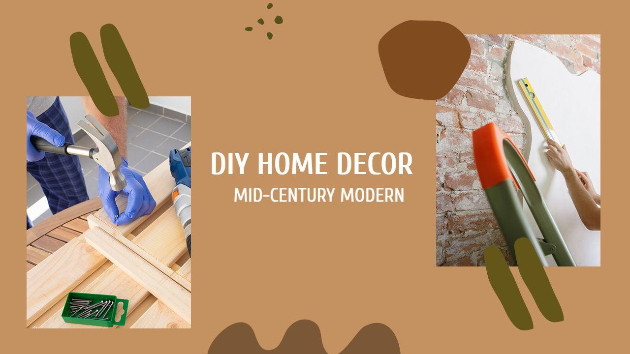 Mid-Century Modern DIY Home Decor YouTube Thumbnail Template
