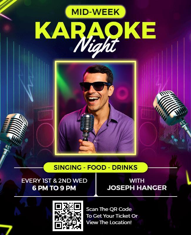 Mid-Week Karaoke Night Event Flyer Template