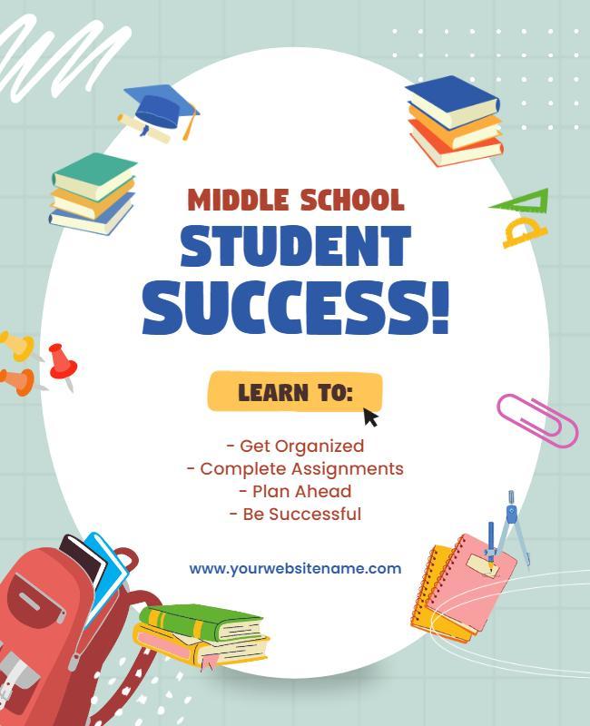 Middle School Student Success Workshop Flyer Template