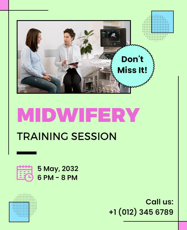 Midwifery Training Session Promotional Flyer Template