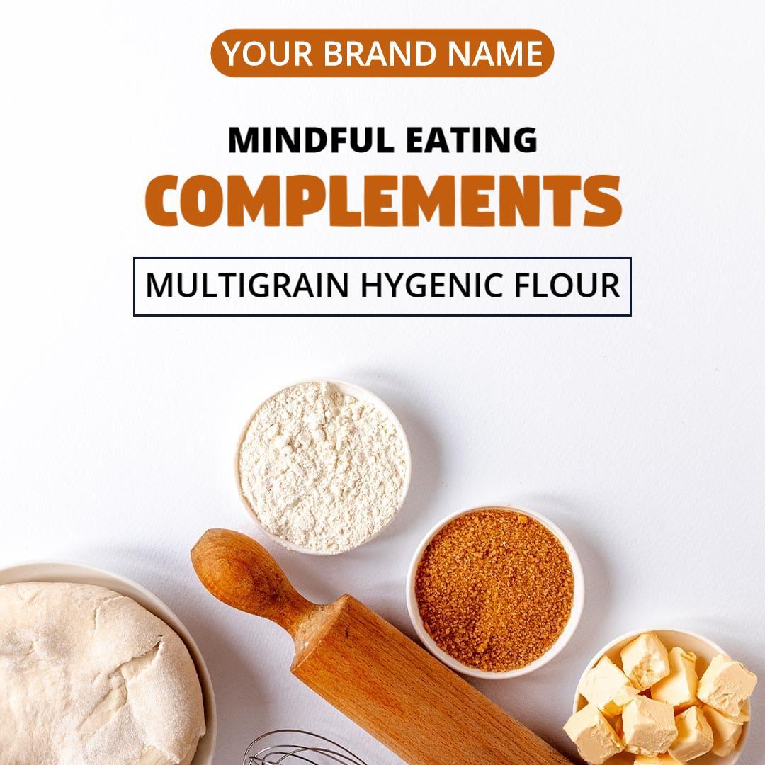 Mindful Eating Multigrain Hygienic Flour Promotion Ad Template