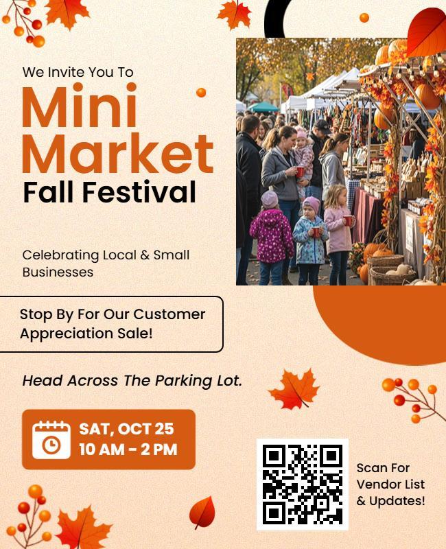 Mini Market Fall Festival Flyer Template