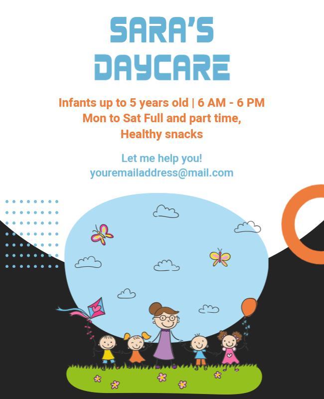 Minimal Daycare Flyer Template