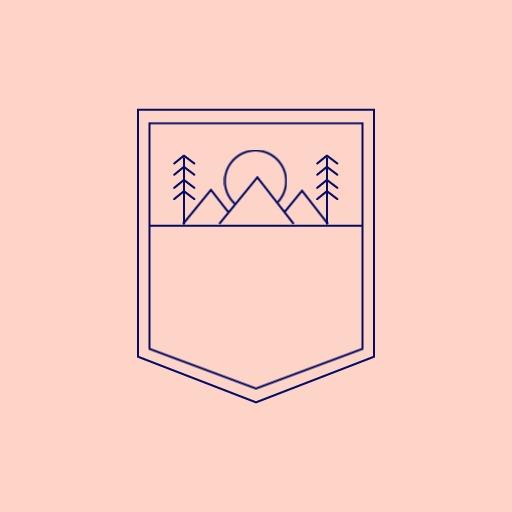 Minimal Mountain Landscape Design Featuring Nature Logo Template