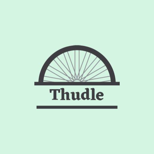 Minimalist Bicycle Wheel Design Emphasizing Creative Typography Logo Template