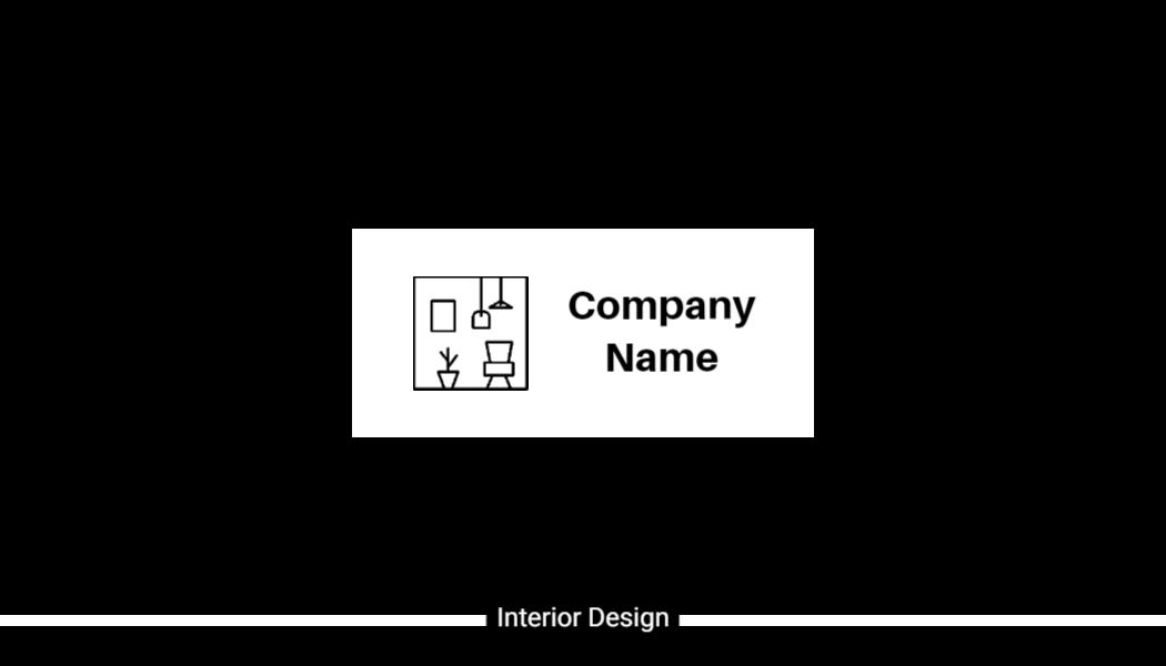 Minimalist Black and White Interior Design Business Card Template