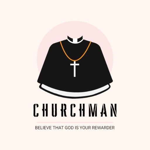 Minimalist Black Clergy Design Symbolizing Faith Logo Template