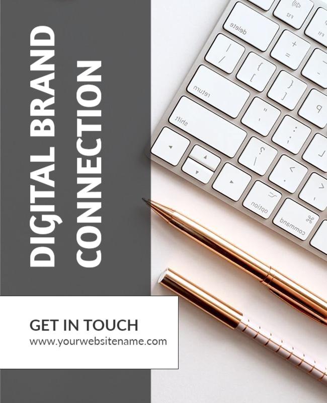 Minimalist Digital Brand Connection Flyer Template