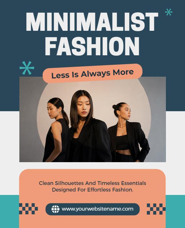 Minimalist Fashion Trends Promotional Poster Template