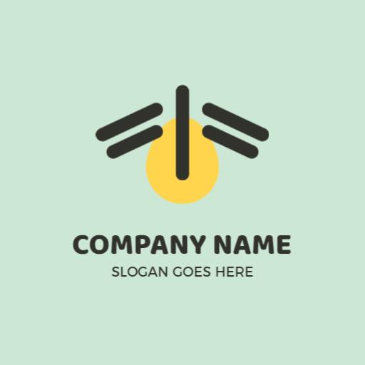 Minimalist Firefly Design with Soft Yellow Accent Logo Template