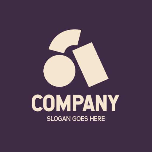 Minimalist Geometric Design Featuring Company Branding Logo Template