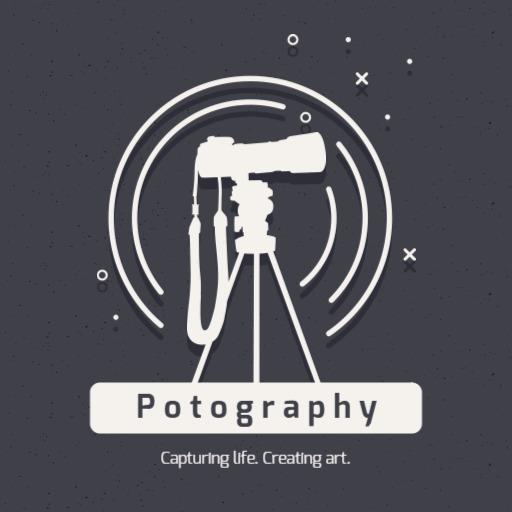 Minimalist Gray Camera Design for Professional Photography Logo Template