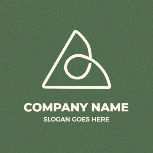 Minimalist Green A Letter Design with Soft Shapes Logo Template