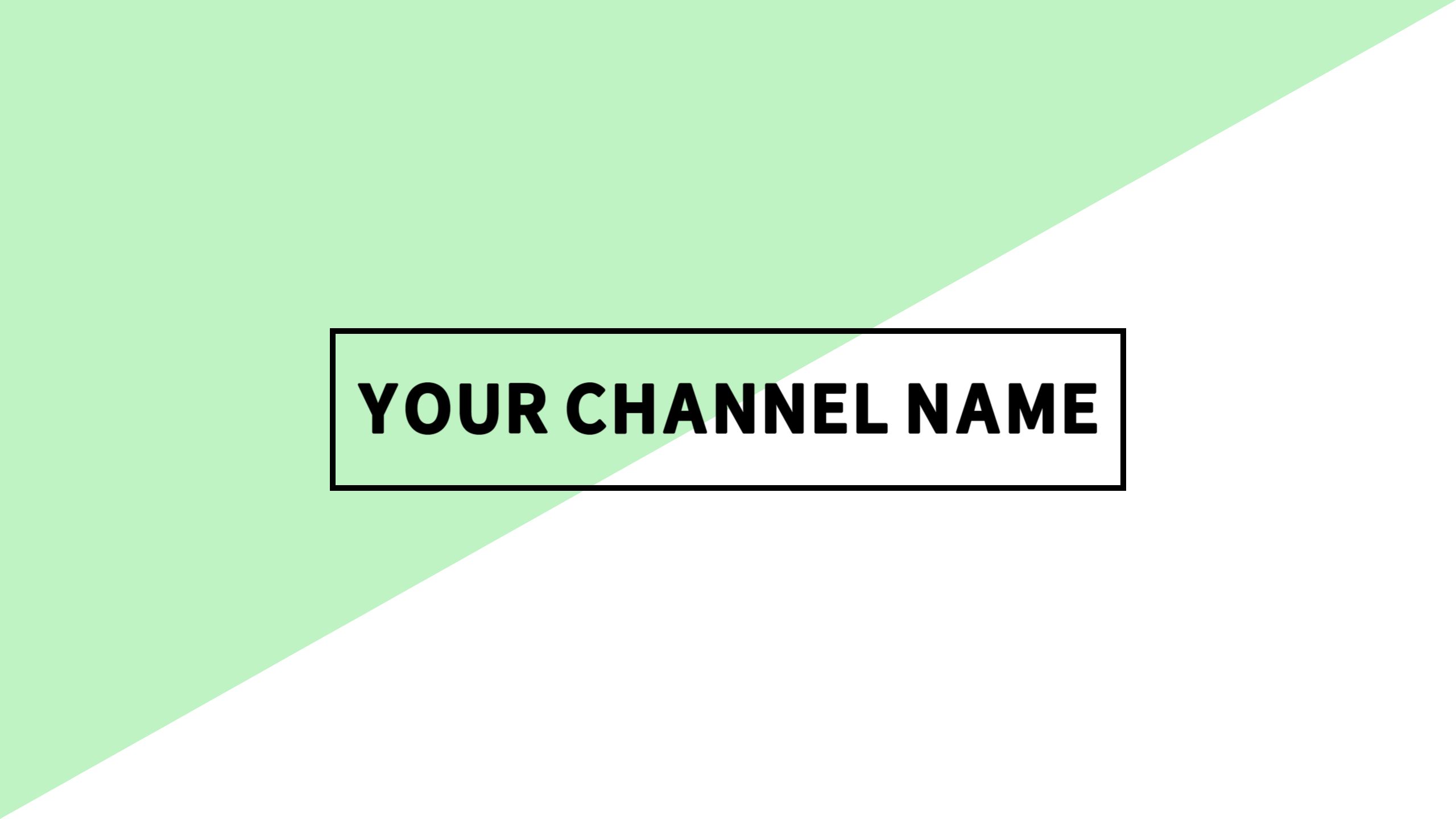 Minimalist Green and White Design for Your YouTube Channel Banner Template