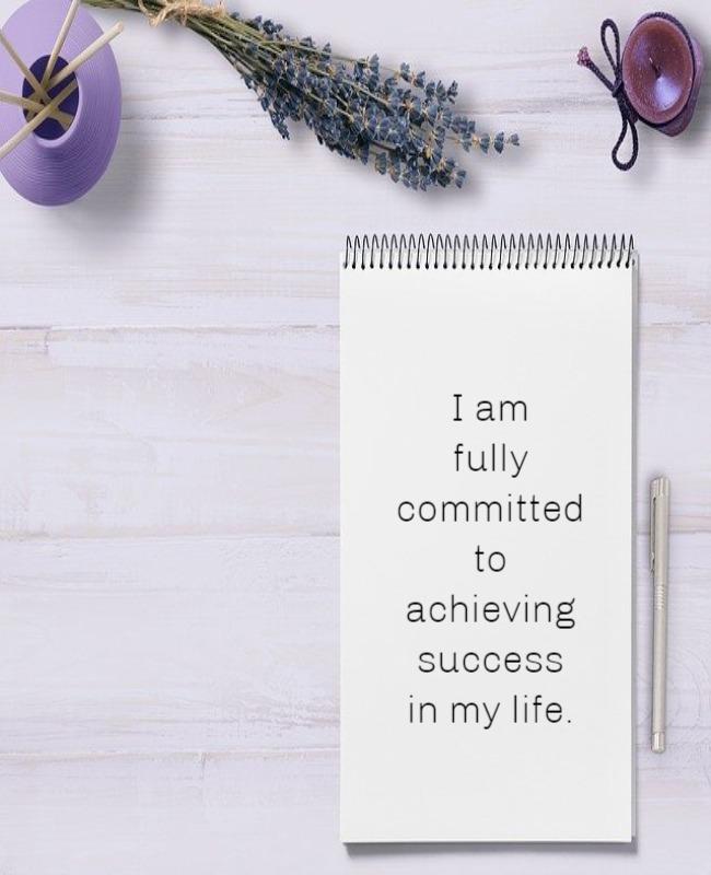 Minimalist Inspirational Success Commitment Poster Template