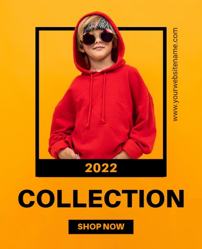 Minimalist Kids Clothing Collection Flyer Template