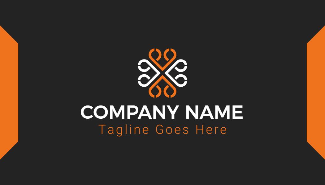 Minimalist Orange Corporate Professional Business Card Template