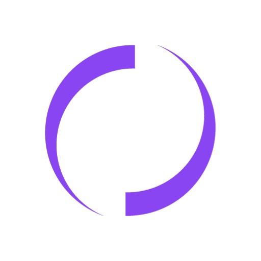 Minimalist Purple Design Featuring Blank Circle Logo Template