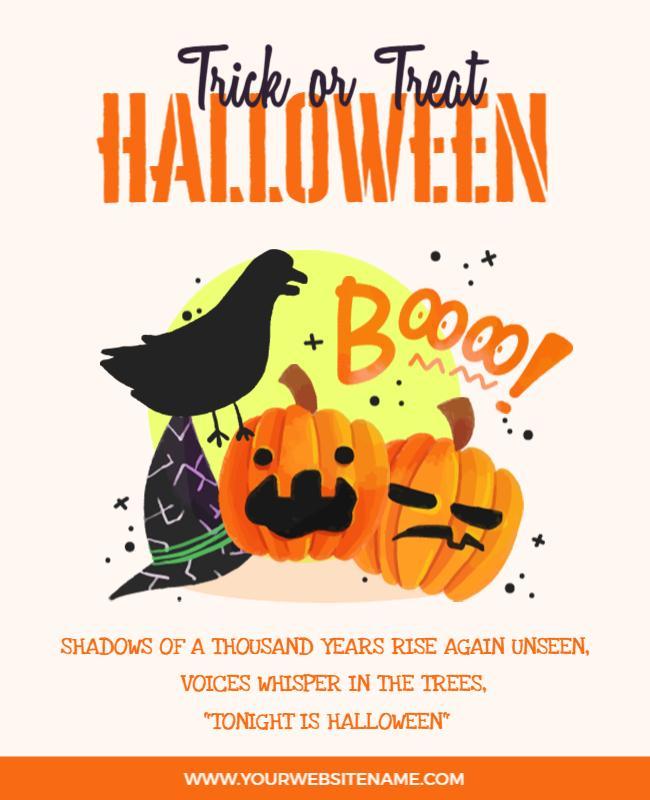 Minimalist Spirit Halloween Poster Template