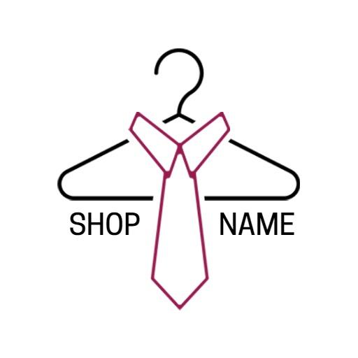 Minimalist Tie Design for Elegant Fashion Shop Logo Template