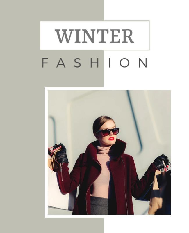 Minimalist Winter Fashion Flyer Template