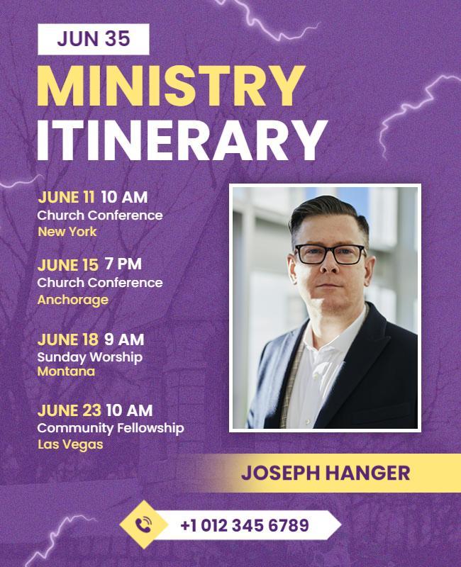 Ministry Event Itinerary Flyer Template