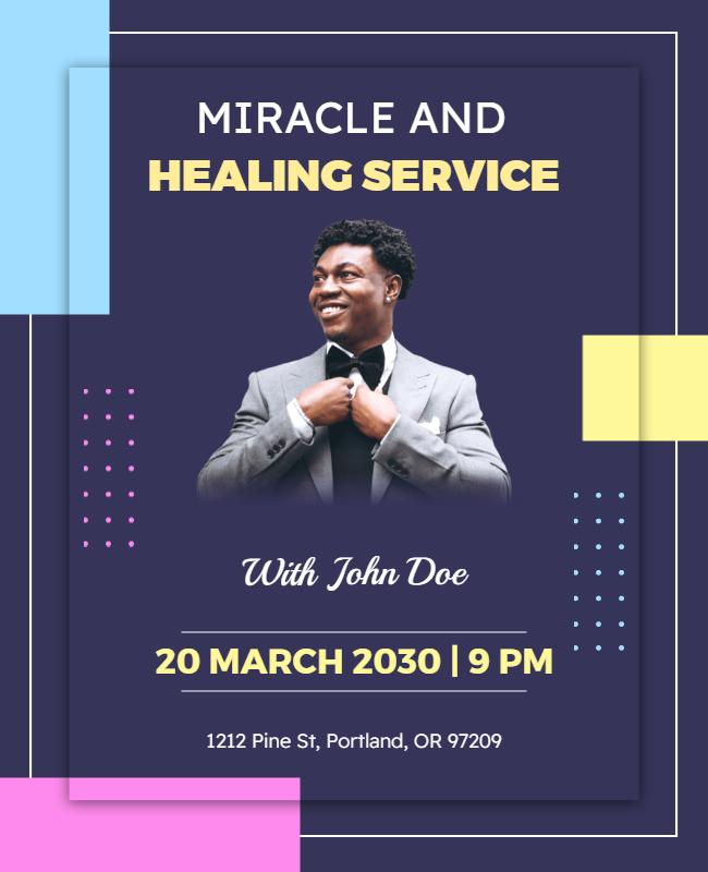 Miracle and Healing Service Event Flyer Template