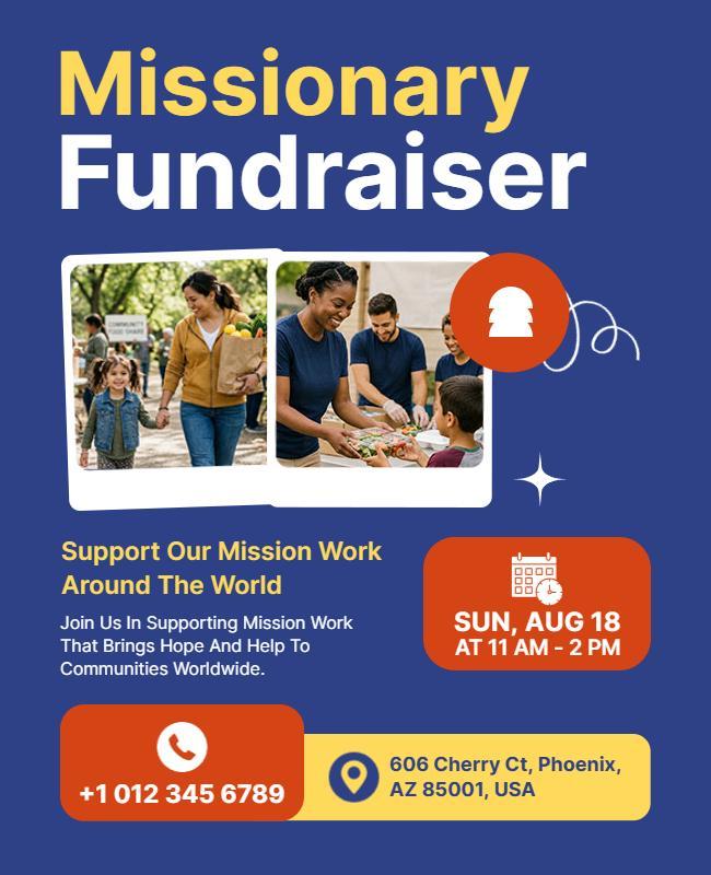 Missionary Fundraiser Event Flyer Template