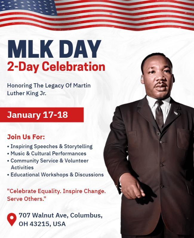 MLK Day Celebration Event Poster Template